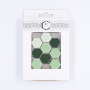 Termékminta: Csempe Hexagon Kicsi Green Mix Matt